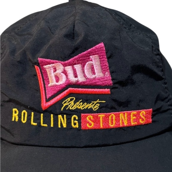 Vintage 1989 The Rolling Stones Budweiser Steel Wheels Tour French Snapback Hat - Picture 2 of 8